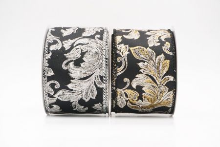 Elegant Baroque Floral Metallic Wired Ribbon_KF9719.KF9720.KF9721.KF9722 (3)